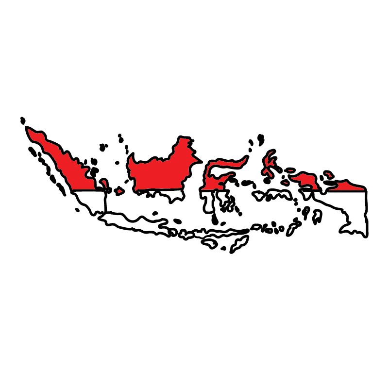 country shape flag for history & culture of the rose in Indonesia