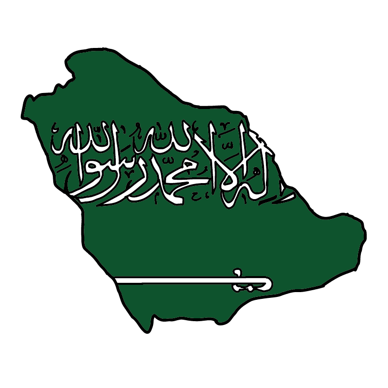 country shape flag for history & culture of the rose in Saudi Arabia
