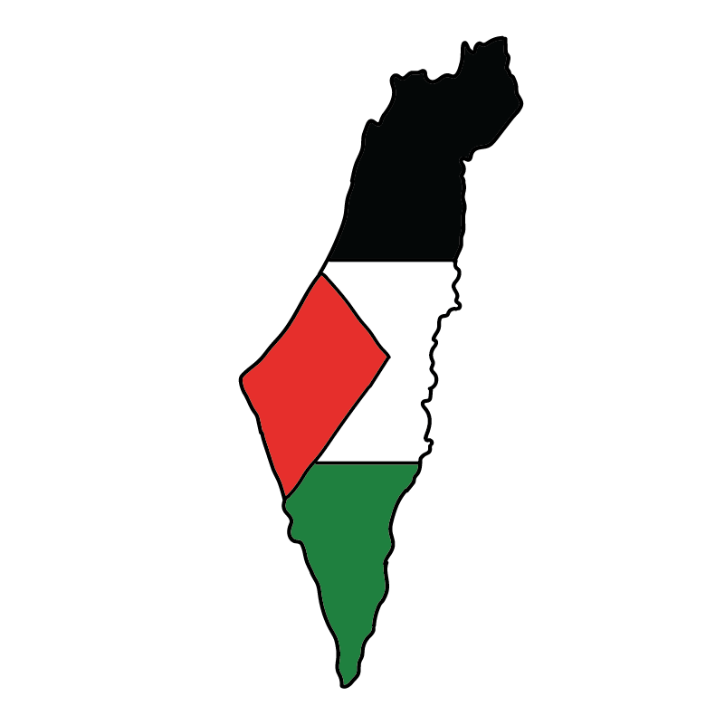 country shape flag for history & culture of the rose in Palestine
