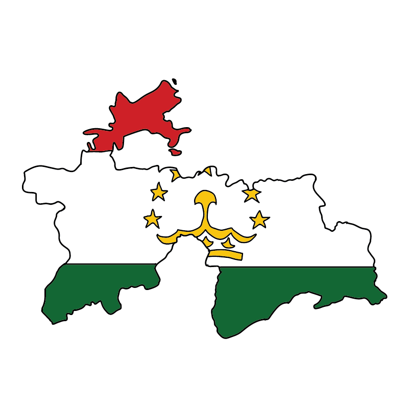 country shape flag for history & culture of the rose in Tajikistan