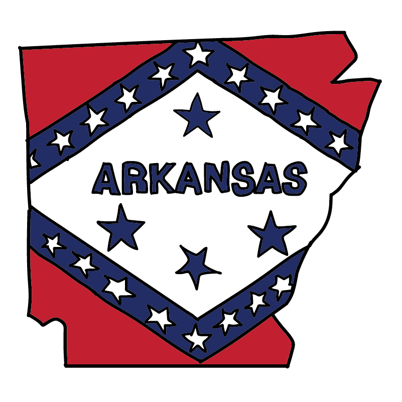 state shape flag for history & culture of the rose in Arkansas