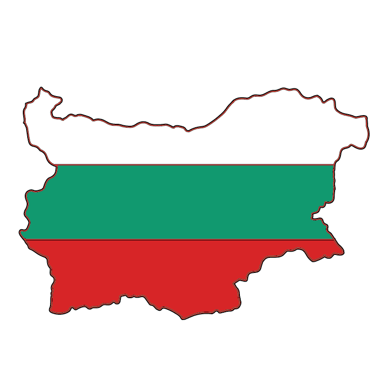 country shape flag for history & culture of the rose in Bulgaria