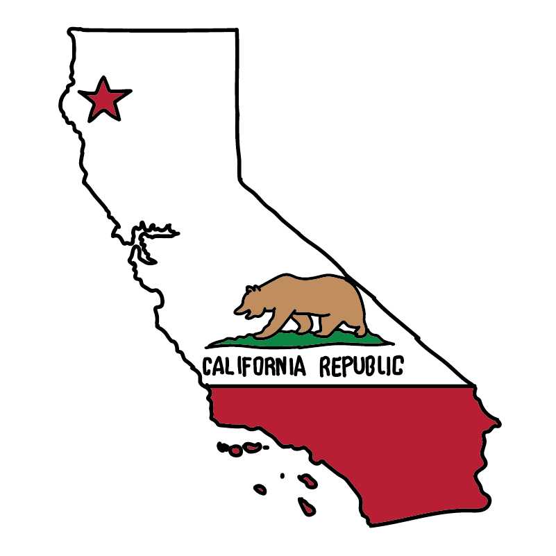 state shape flag for history & culture of the rose in California