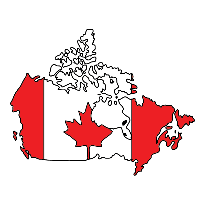 country shape flag for history & culture of the rose in Canada