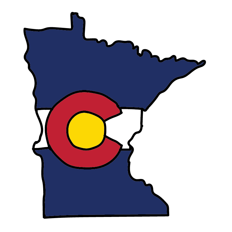 state shape flag for history & culture of the rose in Colorado