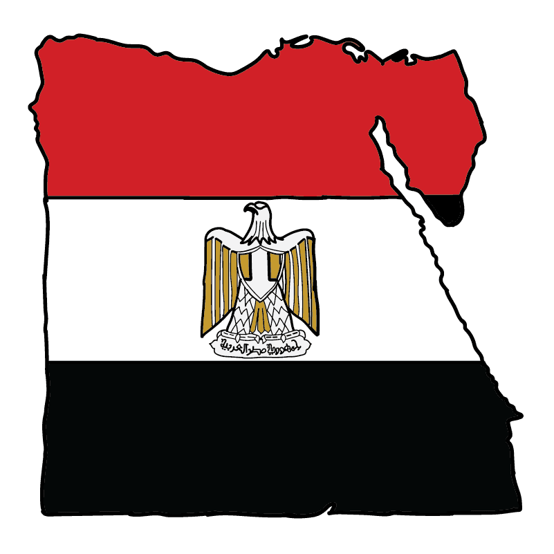 country shape flag for history & culture of the rose in Egypt
