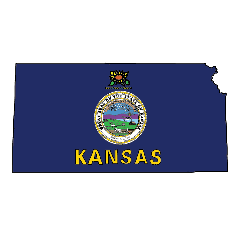 state shape flag for history & culture of the rose in Kansas