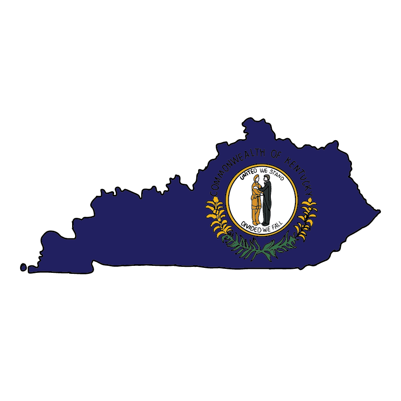 state shape flag for history & culture of the rose in Kentucky