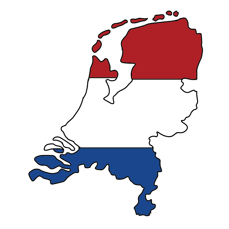 country shape flag for history & culture of the rose in Netherlands
