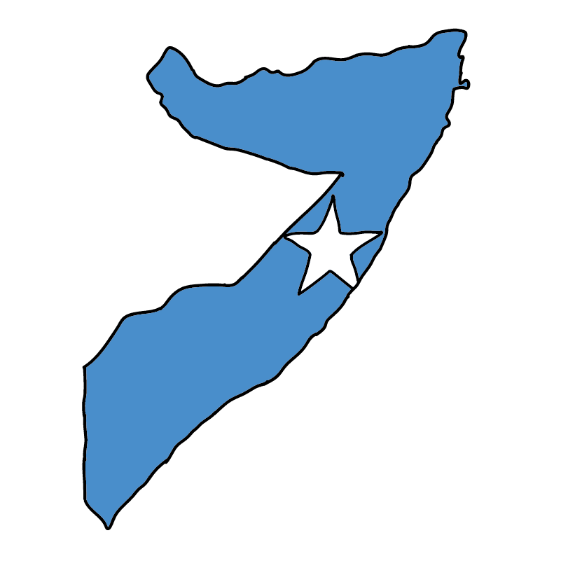 country shape flag for history & culture of the rose in Somalia