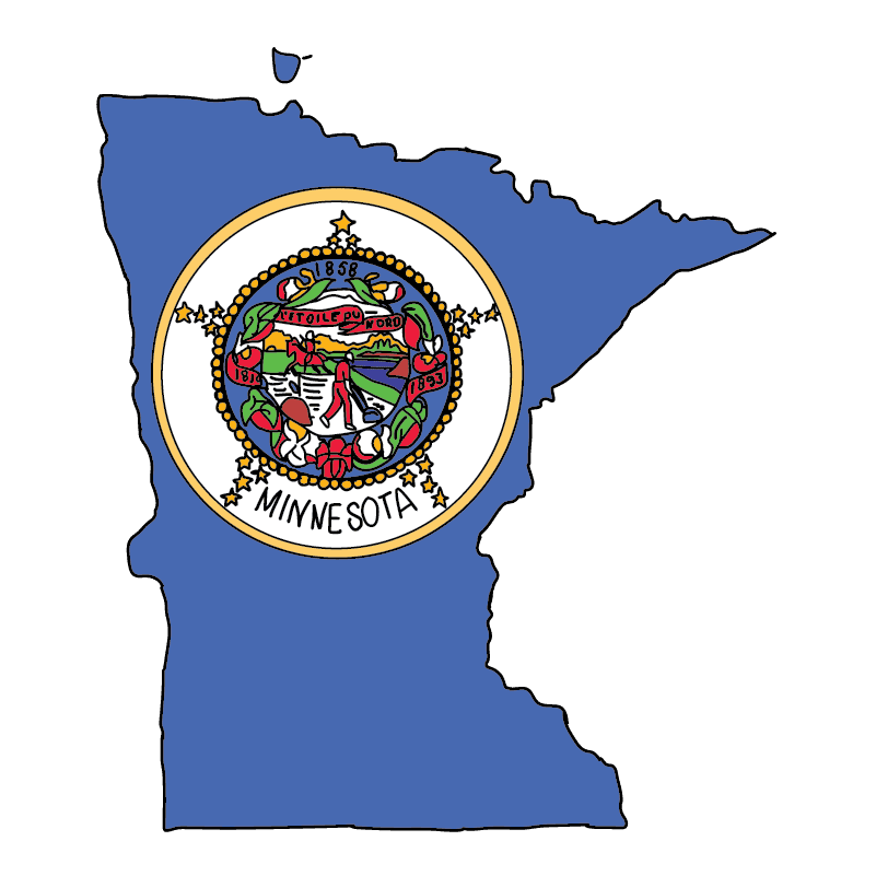 state shape flag for history & culture of the rose in Minnesota