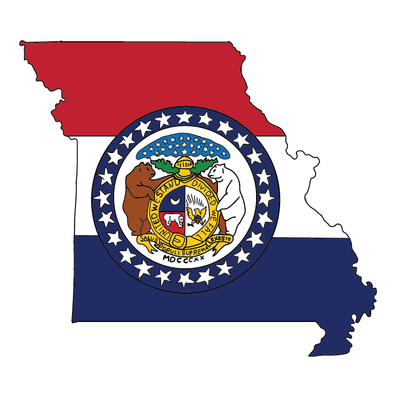 state shape flag for history & culture of the rose in Missouri
