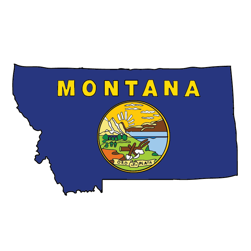 state shape flag for history & culture of the rose in Montana