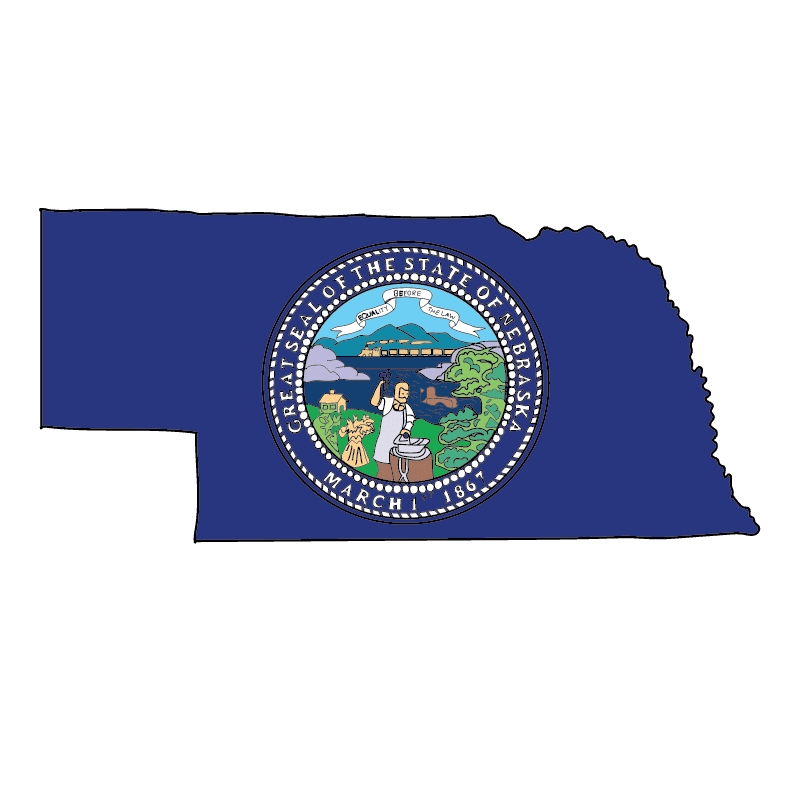 state shape flag for history & culture of the rose in Nebraska