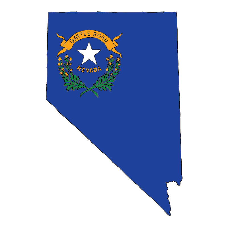 state shape flag for history & culture of the rose in Nevada