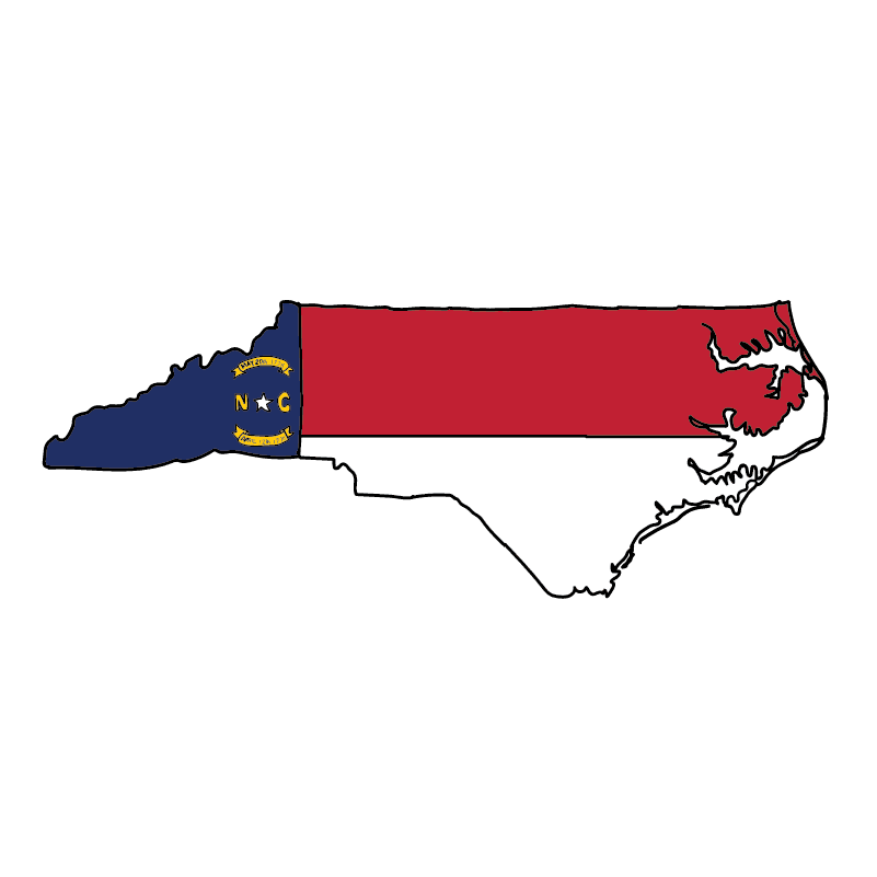 state shape flag for history & culture of the rose in North Carolina