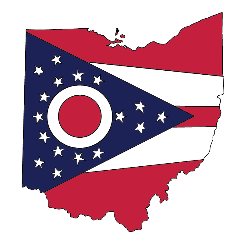 state shape flag for history & culture of the rose in Ohio