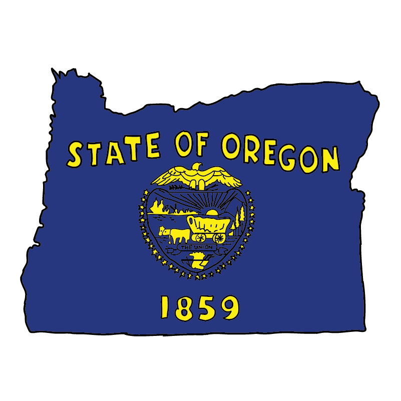 state shape flag for history & culture of the rose in Oregon