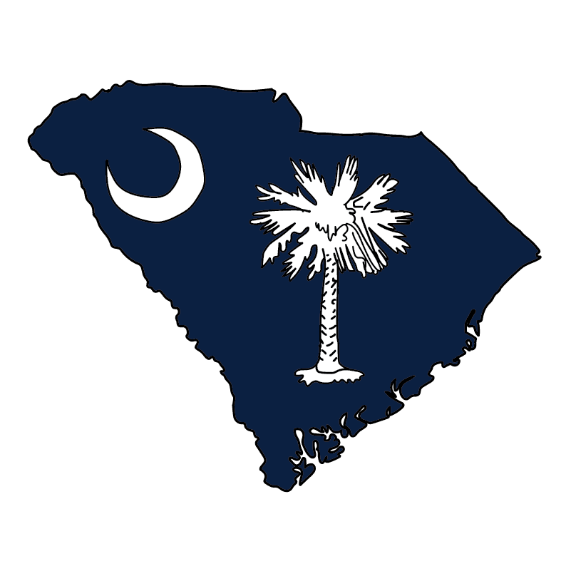 state shape flag for history & culture of the rose in South Carolina
