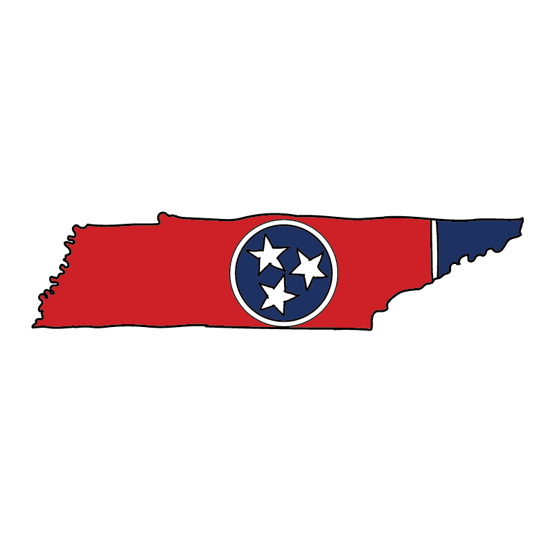 state shape flag for history & culture of the rose in Tennessee