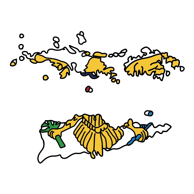 state shape flag for history & culture of the rose in U.S. Virgin Islands
