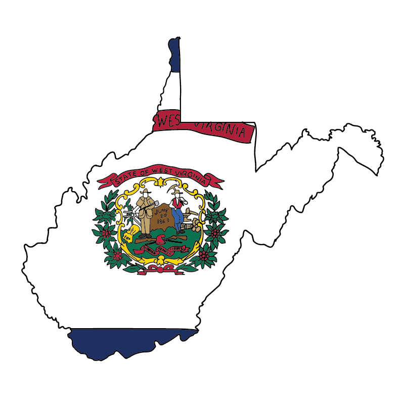 state shape flag for history & culture of the rose in West Virginia